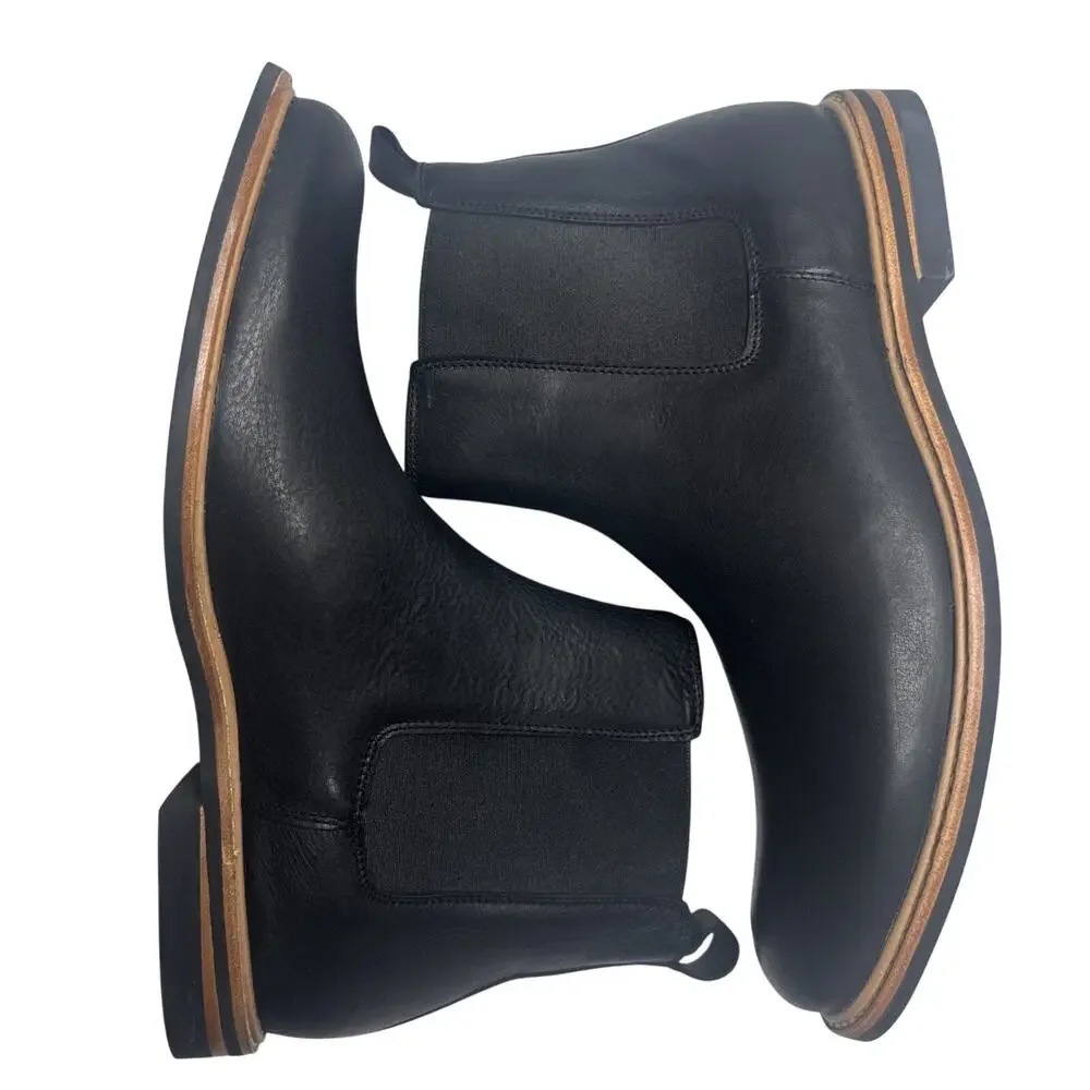 Nisolo All-Weather Chelsea Boots Men’s Size 13 Black Leather Slip-On